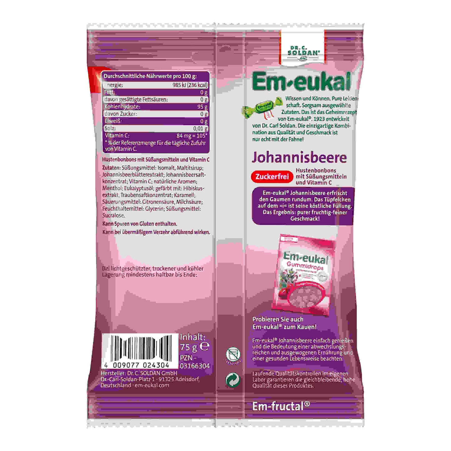 Em-eukal Johannisbeere gefüllt zfr. 75 g