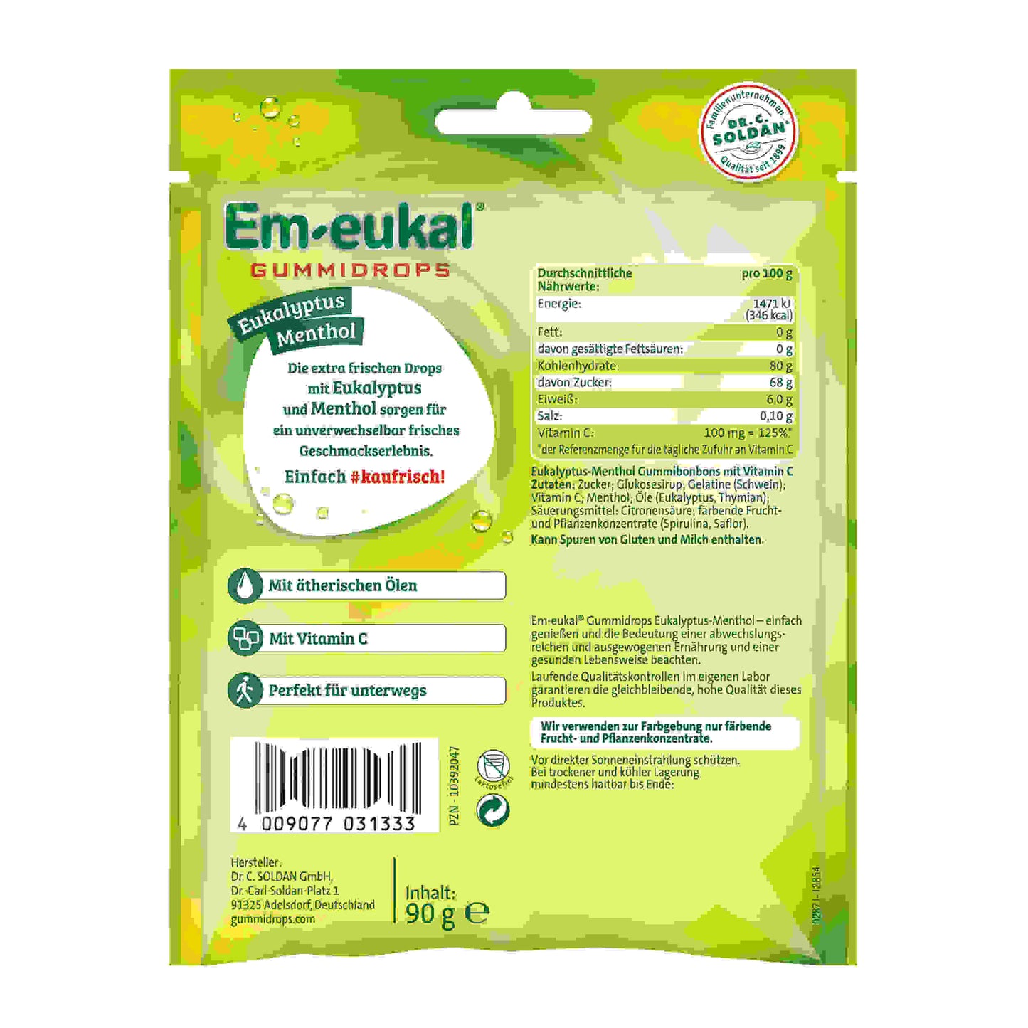 Em-eukal Gummidrops Eukalyptus Menthol zh. 90g