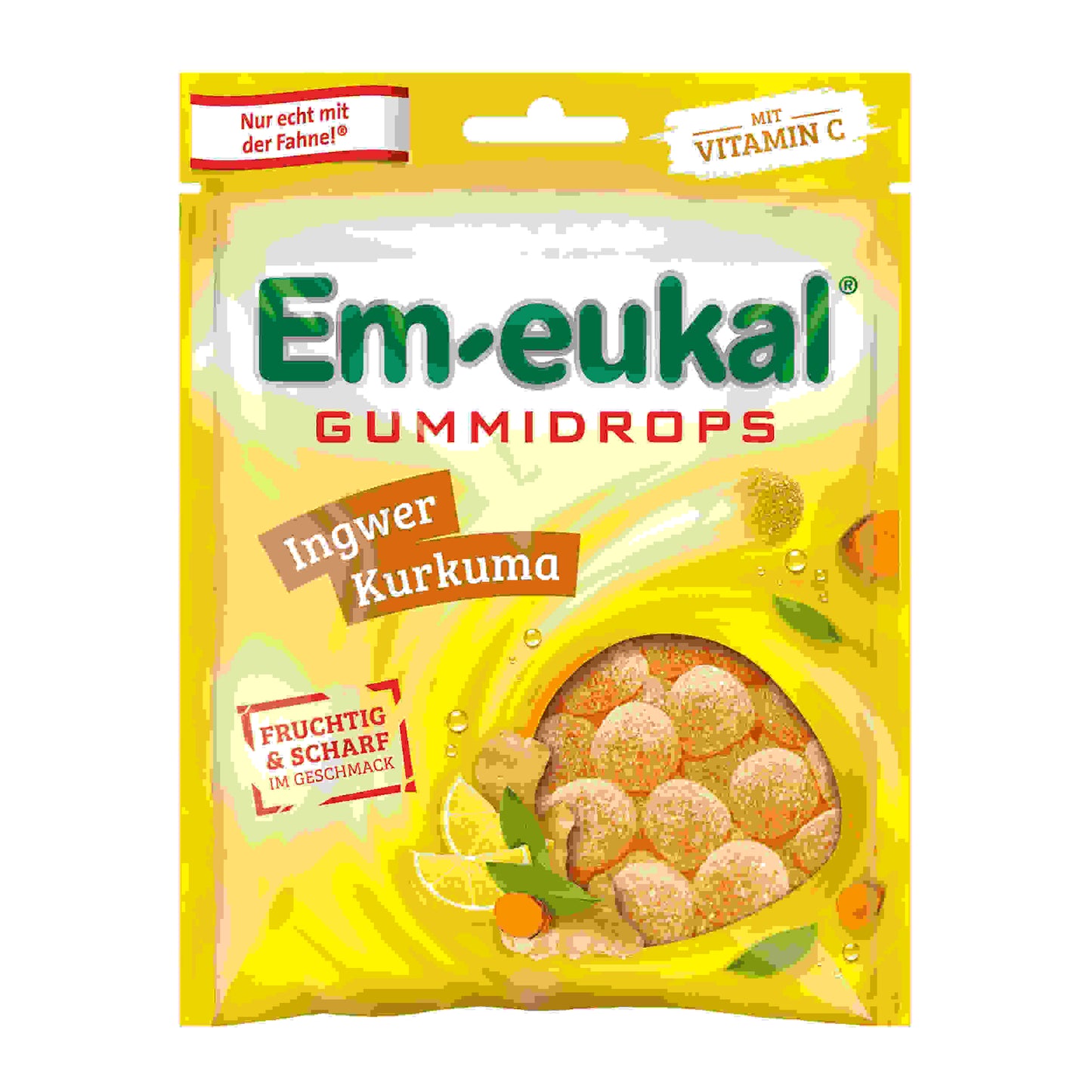 Em-eukal Gummidrops Ingwer-Kurkuma zh. 90 g
