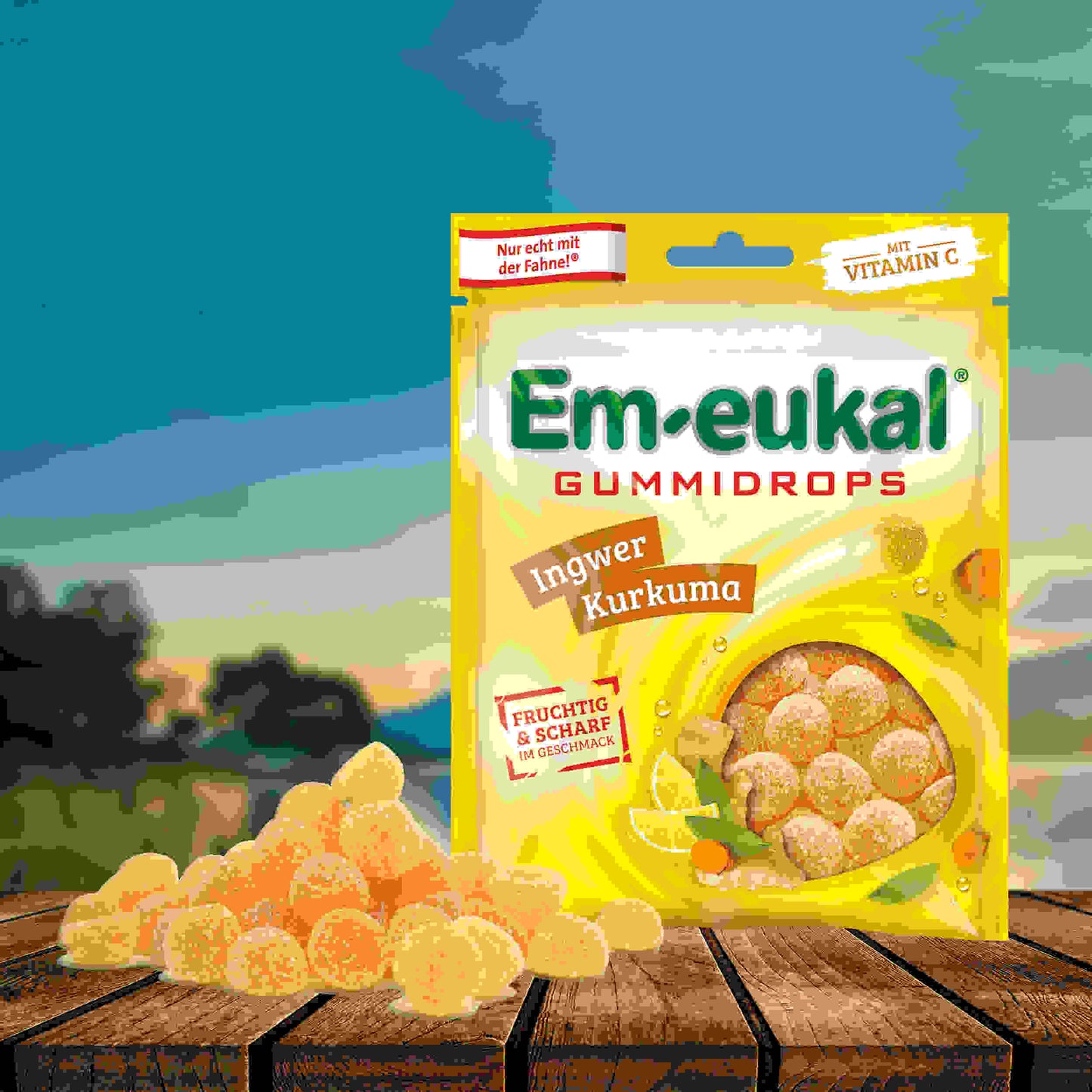 Em-eukal Gummidrops Ingwer-Kurkuma zh. 90 g