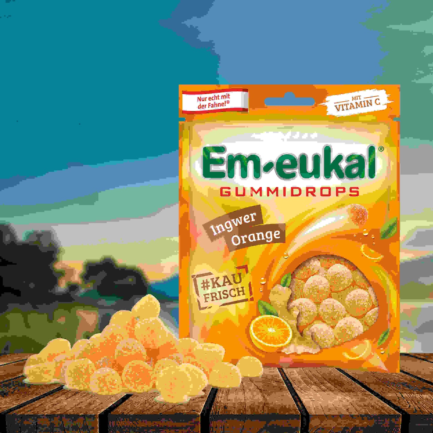 Em-eukal Gummidrops Ingwer - Orange zh. 90g
