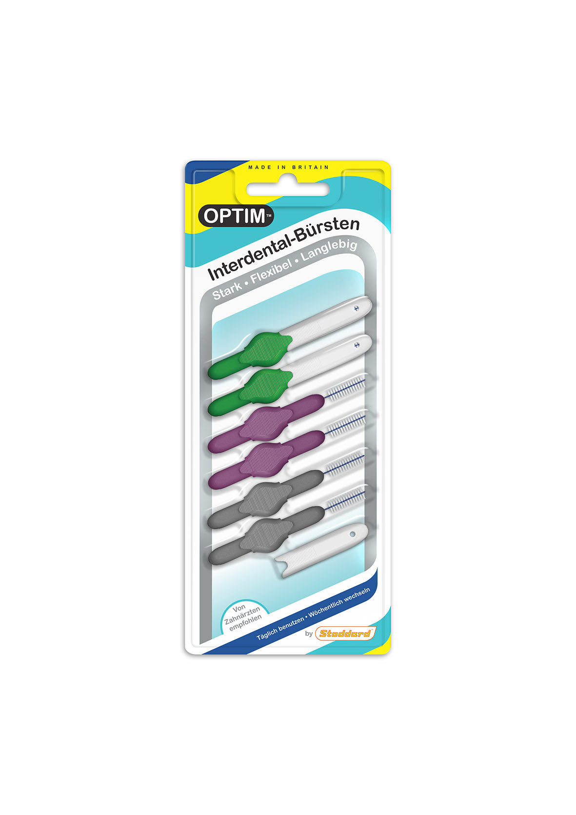 OPTIM interdental brush 6 er blister pack MIX LARGE G/P/G