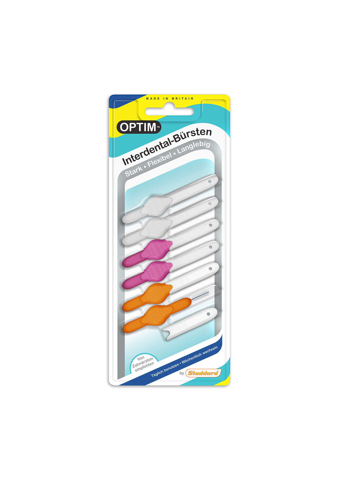 OPTIM interdental brush 6 er blister pack MIX SMALL W/P/O